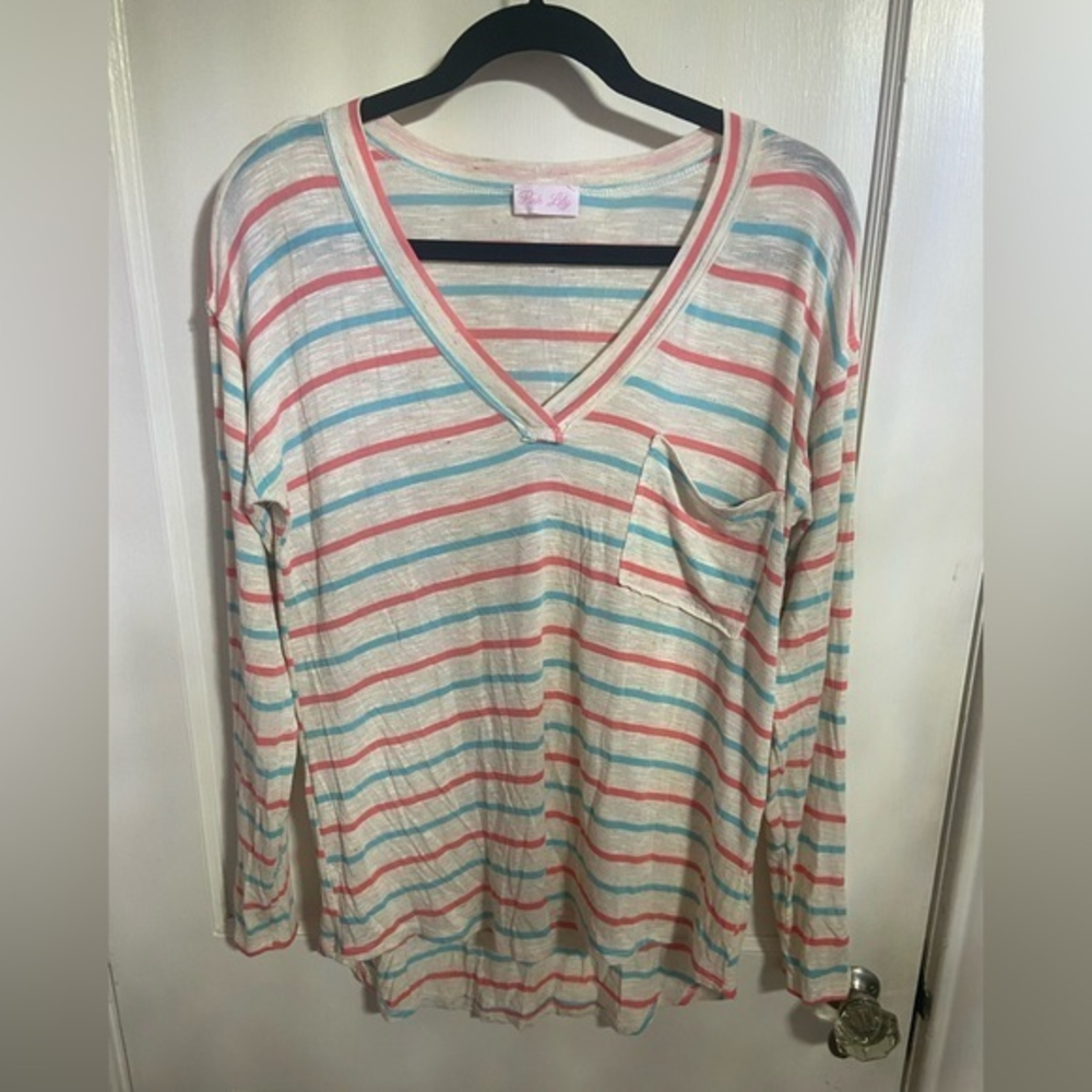Pink Lily long sleeve T-shirt‎